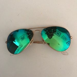Green Tinted Ray Ban Sunglasses